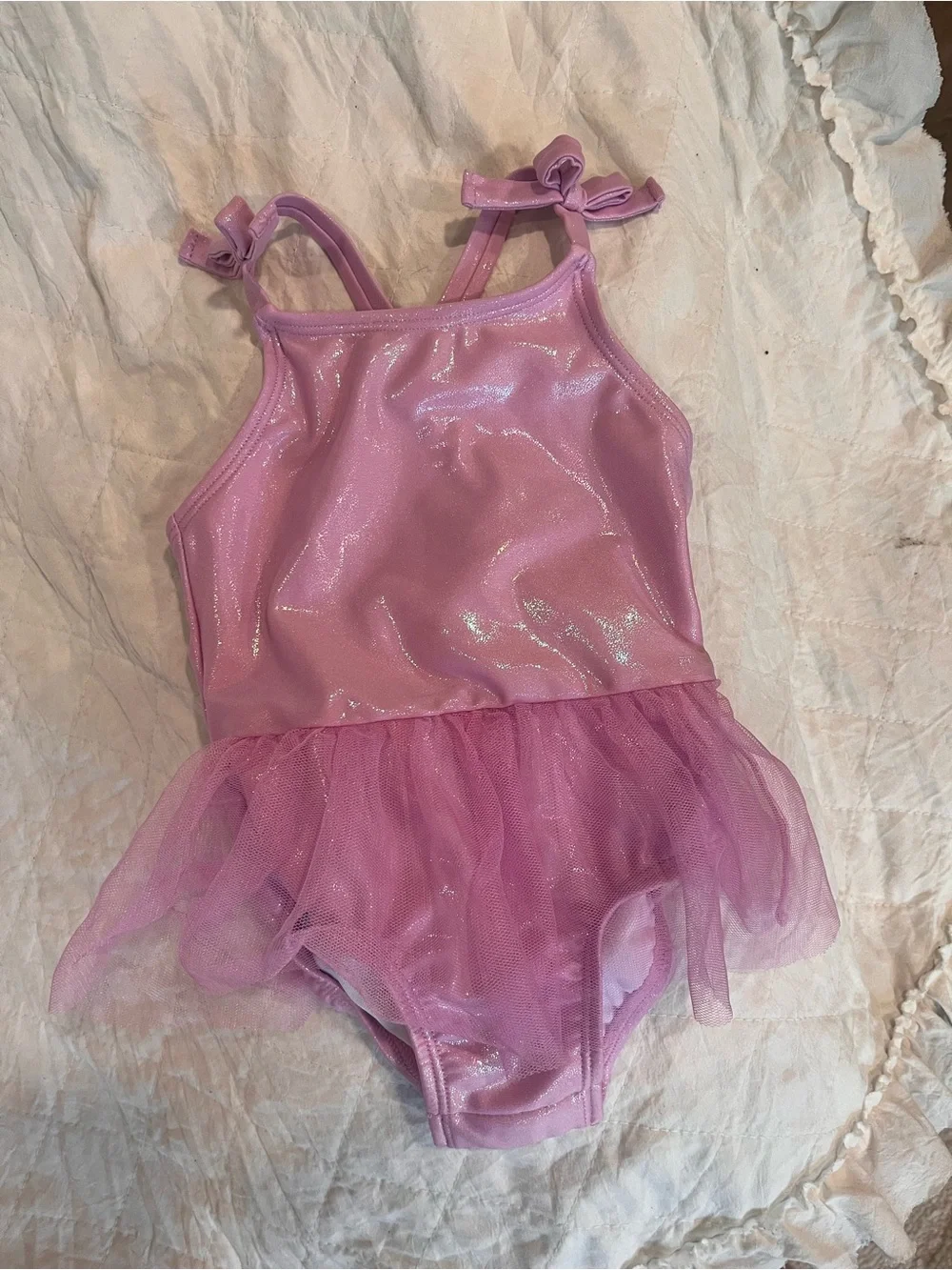 Cat & Jack Shimmery Light Pink Tutu Dance Leotard
